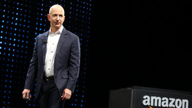 Jeff Bezos at a press conference in 2012. Photo: J. Emilio Flores/Corbis via Getty Images.