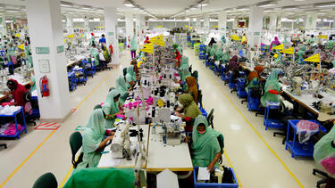 A garment factory in Bangladesh