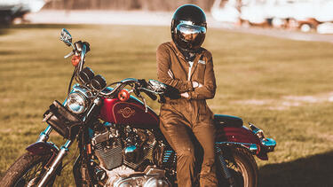 Harley-Davidson motorcycle and rider