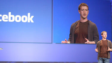 Mark Zuckerberg at Facebook's 2008 F8 conference