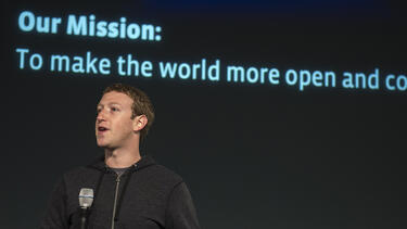 Facebook CEO Mark Zuckerberg at an event at the company’s headquarters in Menlo Park, California, in 2013. Photo: David Paul Morris/Bloomberg via Getty Images.