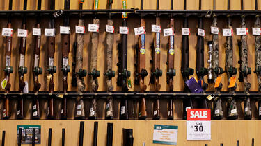 Guns for sale at Dick's Sporting Goods in 2012. Photo: Victor J. Blue/Bloomberg via Getty Images.
