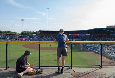 Baseball game in Durham, NC