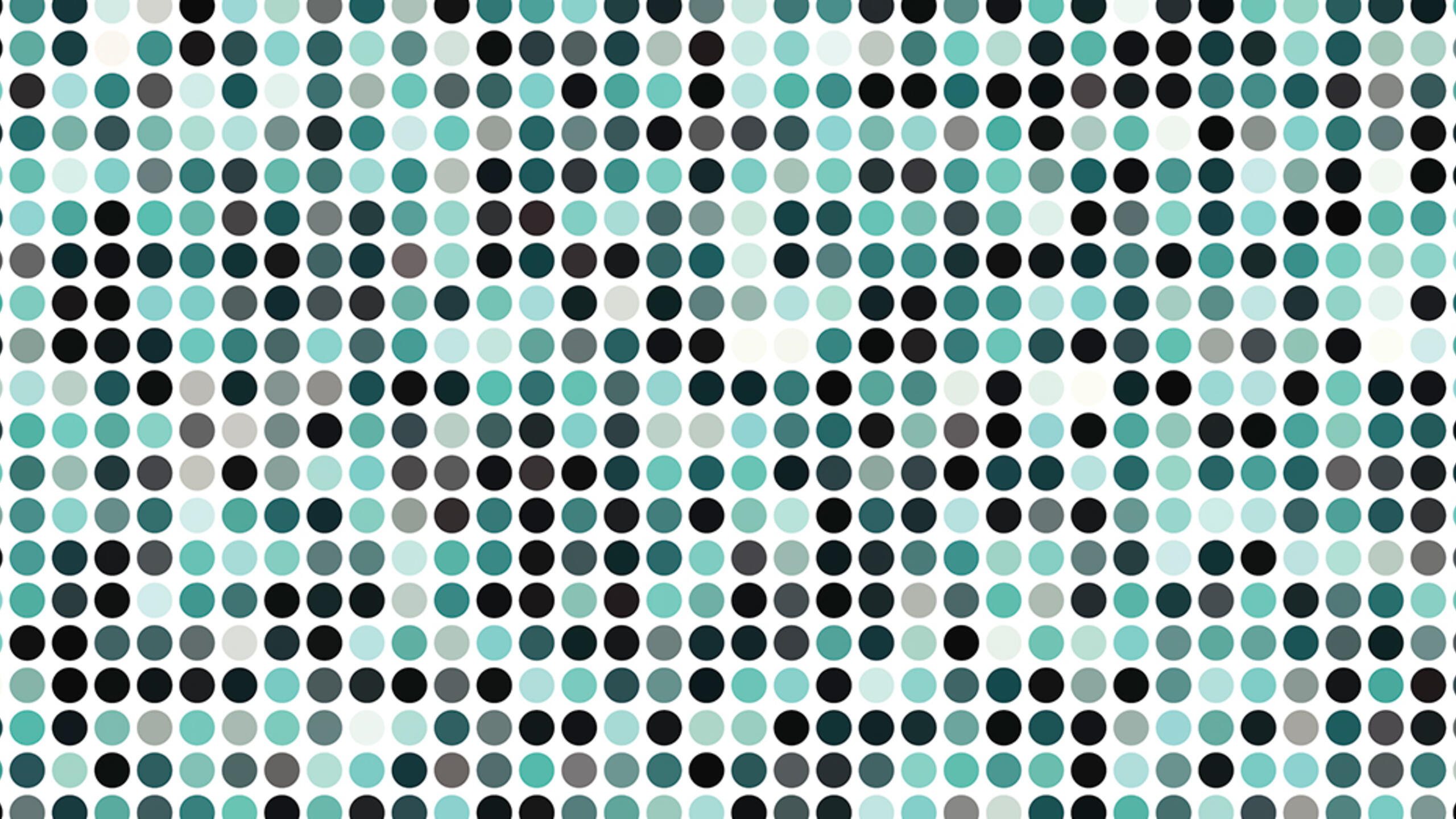 A pattern of dots of different colors