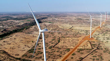 The Taiba N’Diaye Wind Power Station in Senegal, a project underwritten by the World Bank’s Multilateral Investment Guarantee Agency. Photo: MIGA.