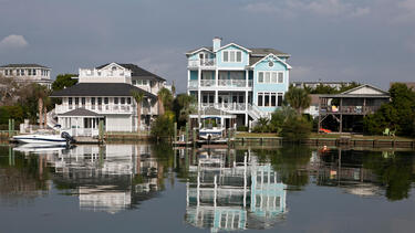 A row of coastal houses