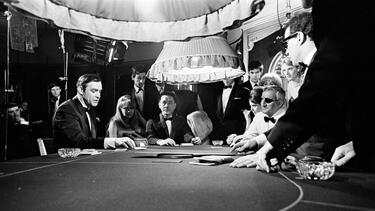Sean Connery (left) as James Bond in a casino scene from the 1965 film Thunderball. 