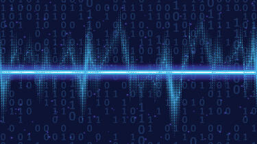 An image of an electrocardiogram rendered in digital form