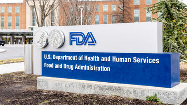A sign outside the Food and Drug Administration