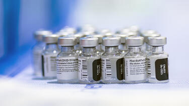 Vials of COVID-19 vaccines