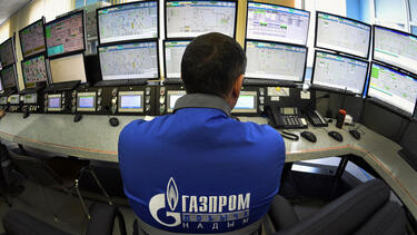 A Gazprom employee at the Bovanenkovo gas field on the Yamal peninsula in the Arctic circle in 2019. 