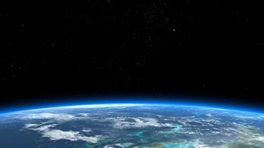 A view of Earth from orbit