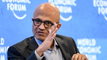 Microsoft CEO Satya Nadella at the 2022 World Economic Forum.