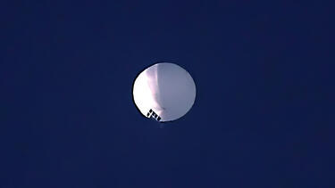 A high-altitude Chinese balloon over Billings, Montana, on February 1. 