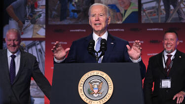 President Joe Biden speaking at an event