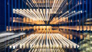 An abstract photo of an office building