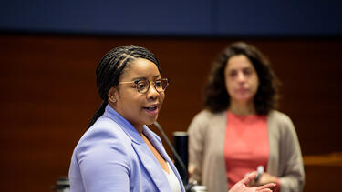 Ashlee Wisdom speaking in Teresa Chahine’s class