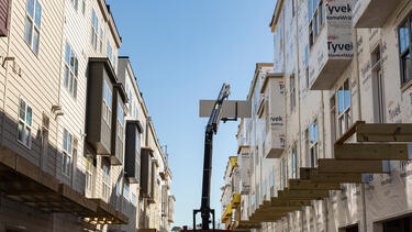 Construction of new housing in Falls Church, Virginia, in 2023.