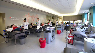 A blood donation center