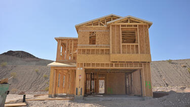 A home under construction in the Verona at Lake Las Vegas subdivision in Henderson, Nevada, in June 2024. 