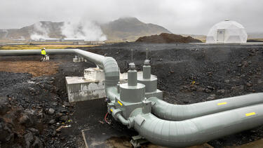 A carbon removal plant in Reykjavik, Iceland