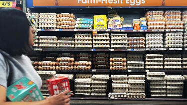 Eggs for sale  in Monterey Park, California, in February. 