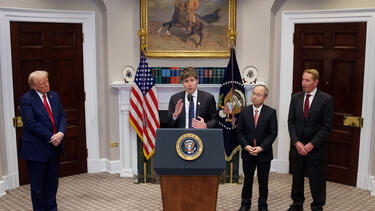 Sam Altman of OpenAI speaking at the White House