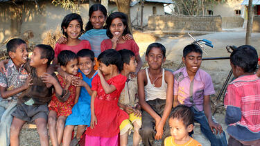 Children in Bangladesh during the fieldwork for the study