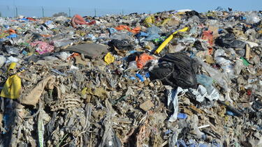 Flammable garbage from Hogbytorp, a recycling facility