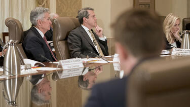 A Federal Reserve Board meeting in Washington, D.C., in October 2018. Photo: Andrew Harrer/Bloomberg via Getty Images.