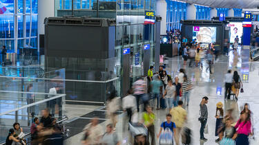 Crowded airport