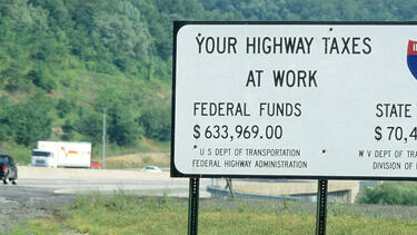 Taxes at work sign