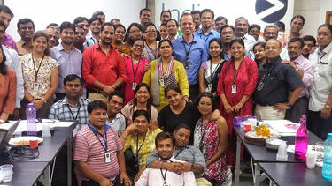 James Robertson and his team at the India HIV/AIDS Alliance