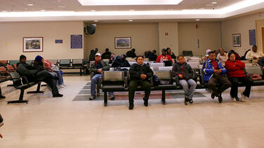 Patients in the emergency waiting room of John H. Stroger Hospital in Chicago. Photo: Jose More/VWPics via AP Images.