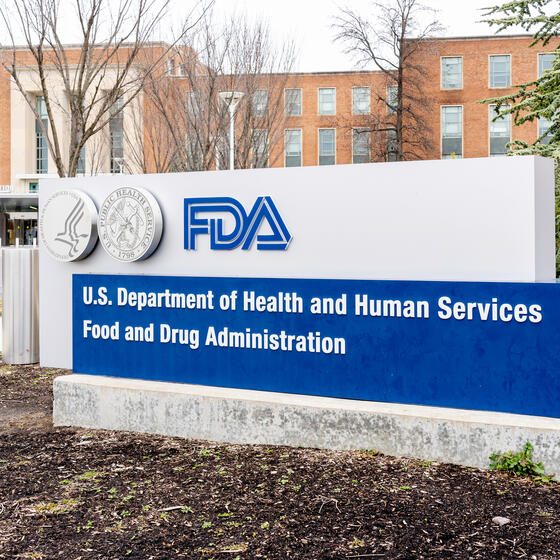 A sign outside the Food and Drug Administration