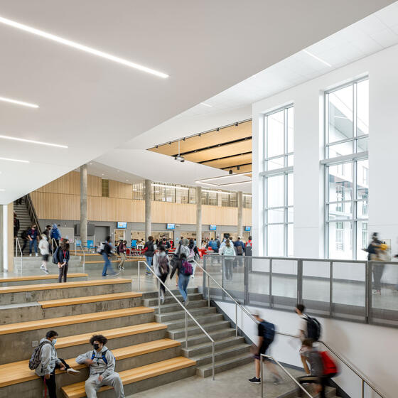 The newly renovated Leodis V. McDaniel High School in Portland, Oregon.