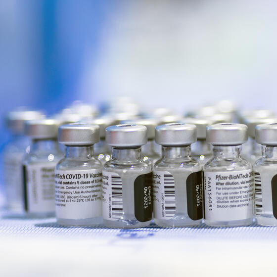 Vials of COVID-19 vaccines