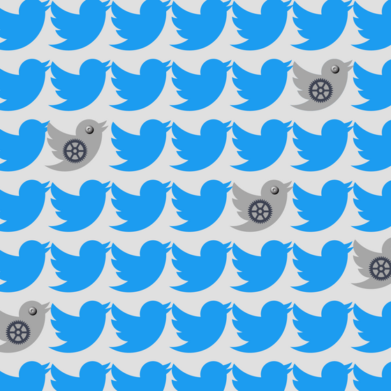 Illustration of Twitter bots