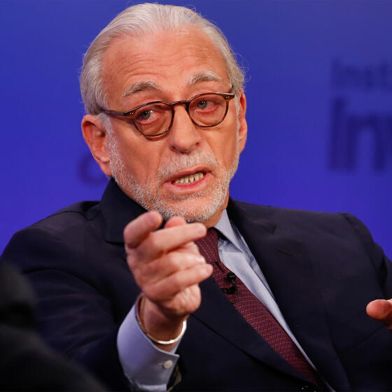 Nelson Peltz pointing at the camera