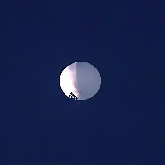 A high-altitude Chinese balloon over Billings, Montana, on February 1.