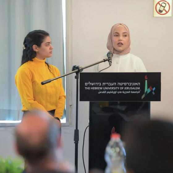 Students giving a presentation