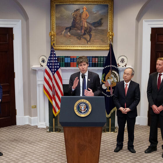 Sam Altman of OpenAI speaking at the White House