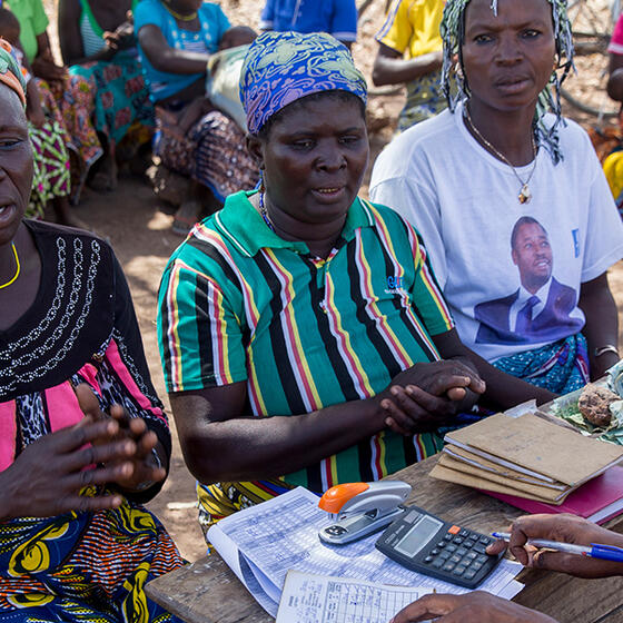 A microfinance meeting in Northern Togo. Photo: Godong/UIG via Getty Images.
