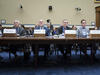 Federal officials testifying about the response to COVID-19 at a House Oversight Committee hearing on March 12, 2020. Photo: Sarah Silbiger/Bloomberg via Getty Images.