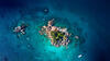 An overhead image of Ille Pierre Island in Seychelles. 