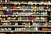 Shelves of various kinds of liquors