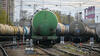Oil tankers on train tracks in Russia
