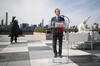 Daniel Weiss, president of the Metropolitan Museum of Art, speaking in the Iris and B. Gerald Cantor Roof Garden in 2017.