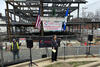 Suzanne Lagarde at a “final beam” ceremony for a Fair Haven Health Care facility under construction.