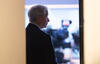 Jamie Dimon silhouetted in a doorway